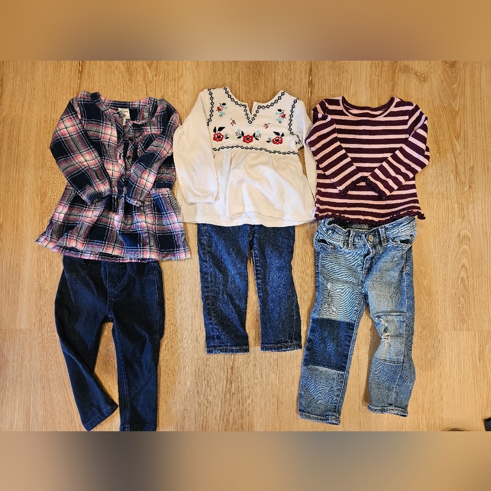 12. girls winter clothes  18 24 2t